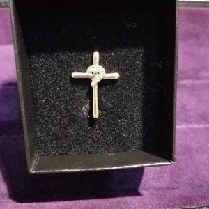 14k Gold and Diamond Cross